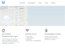 Tablet Screenshot of monteurwohnung-hanau.de